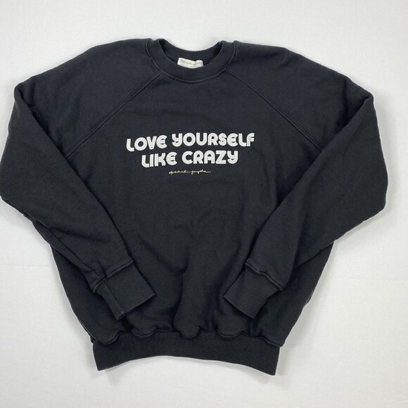 Spiritual Gangster Love Yourself Like Crazy Black Pullover Graphic Sweatshirt S - Picture 6 of 10